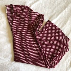 H&M- Burgundy Linen Dress- Size 6